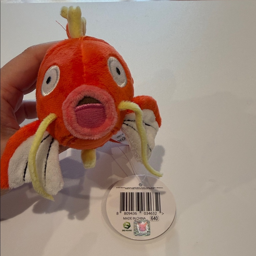 Magikarp Plush with Tag - Orange and White Pokémon